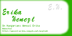 erika wenczl business card